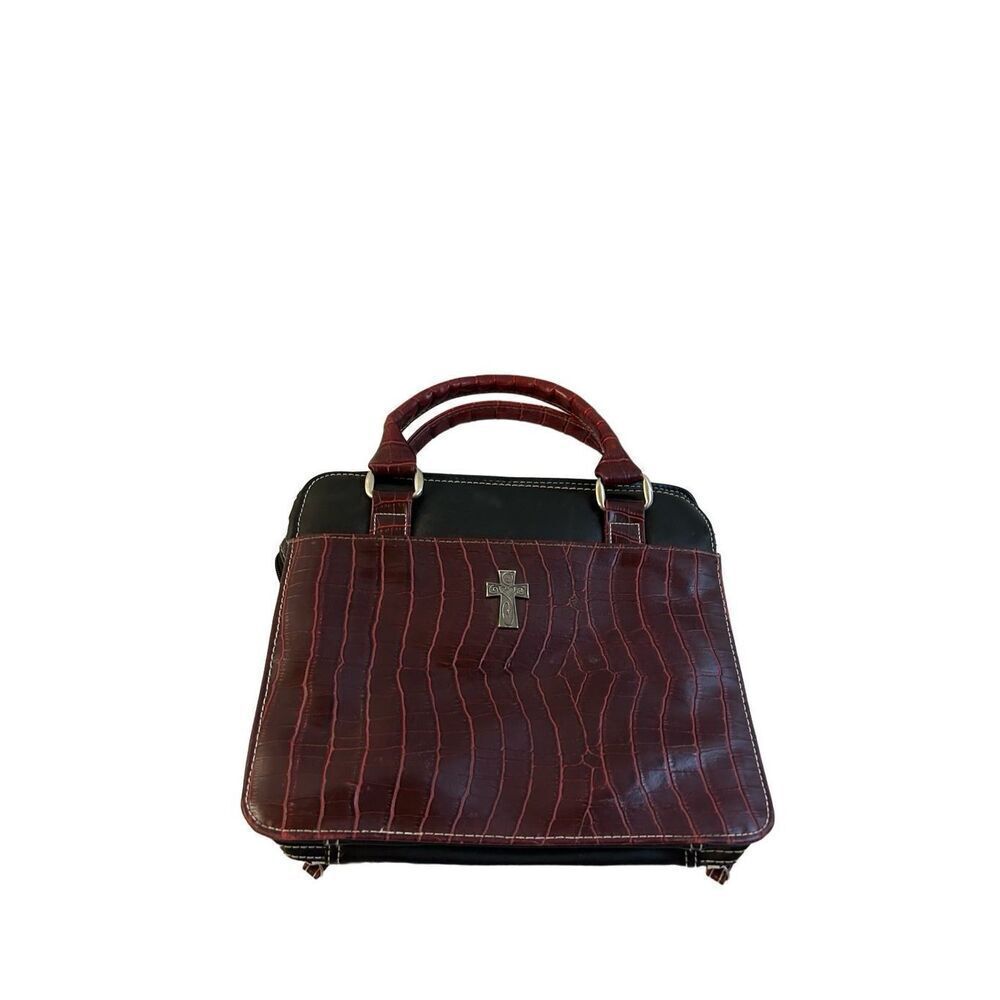 Christian Arts Gifts Bible bag animal print‎ with cross  11x10" zipper